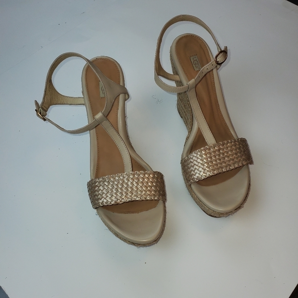 UGG wedge espadrille sandals - Picture 2 of 11